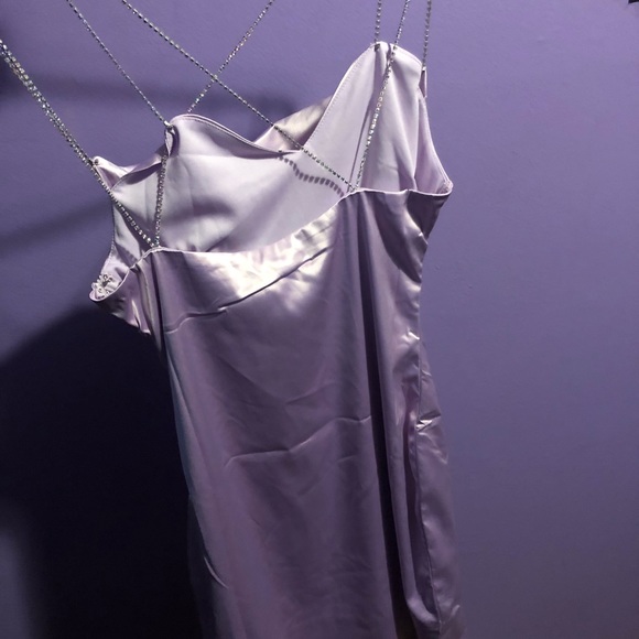 Lilac Satin Dress - Picture 2 of 3
